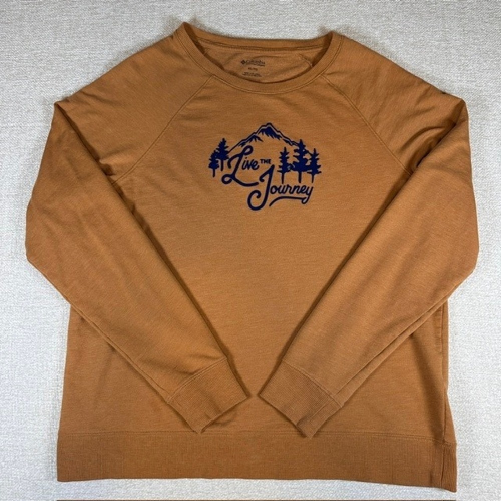 Columbia Men's Live The Journey Pullover Sweatshirt Copper‎ Rust Brown XL
